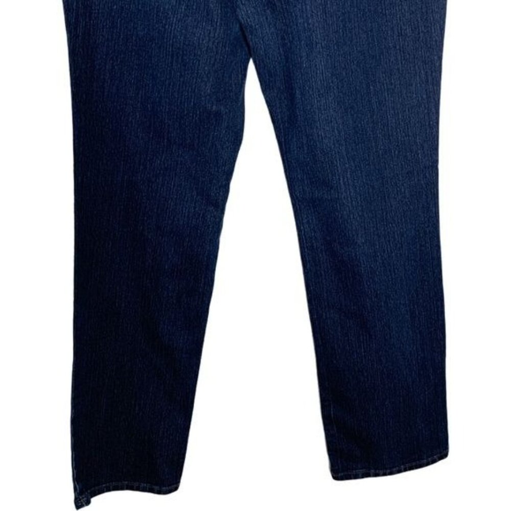 Style and Co Jeans Womens Sz 8 Medium Straight Leg Stretch Denim Pants Dark Blue - Picture 6 of 11